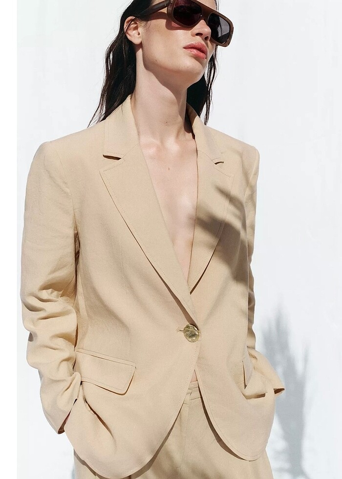 Zara keten blazer ceket - Görsel 2