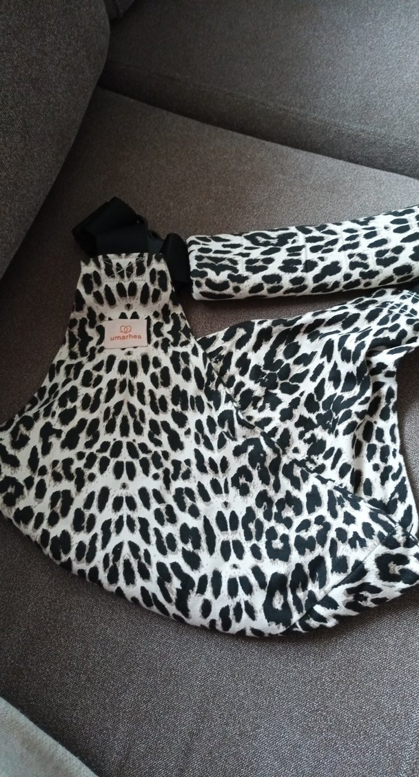 Leopar Desenli Bebek Taşıma Slingi - Görsel 4