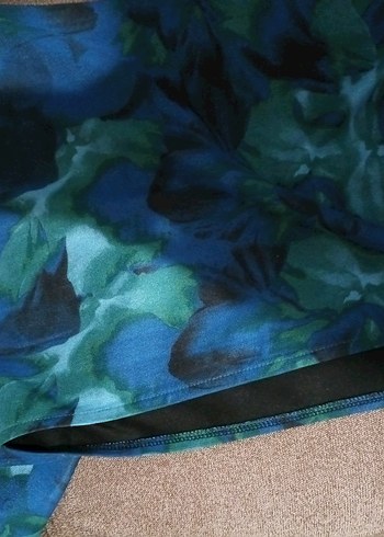 Koyu Mavi Kadın yırtmaçlı elbise - Görsel 2