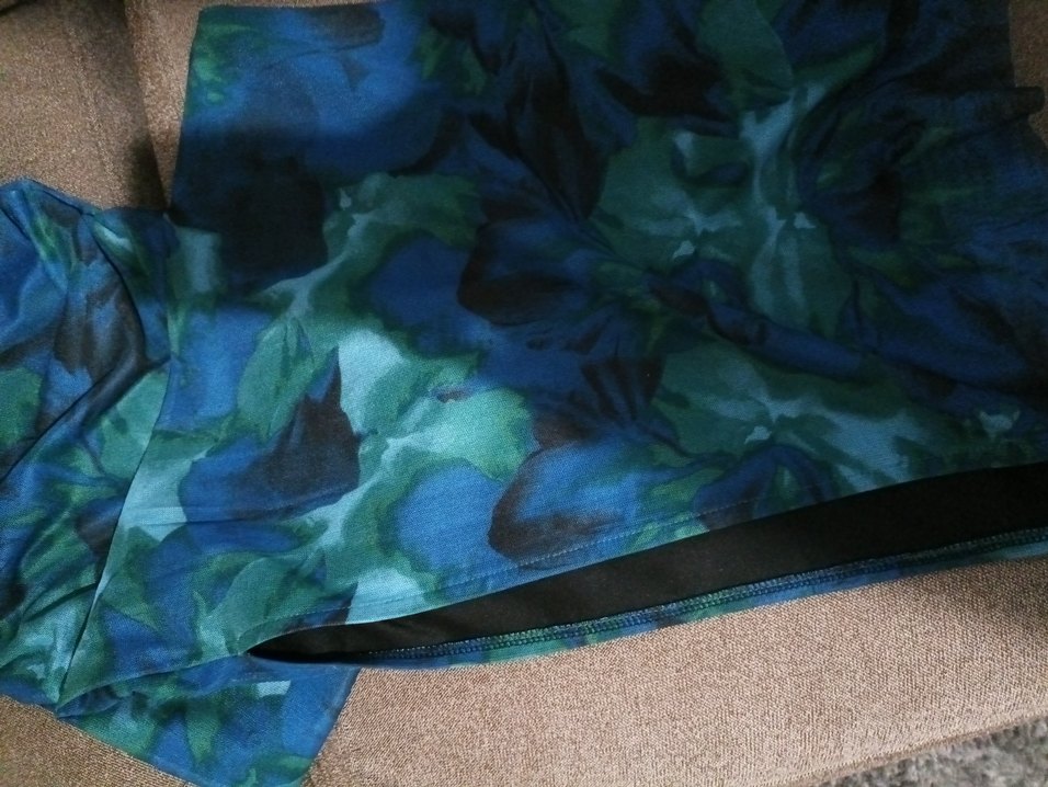 Koyu Mavi Kadın yırtmaçlı elbise - Görsel 2