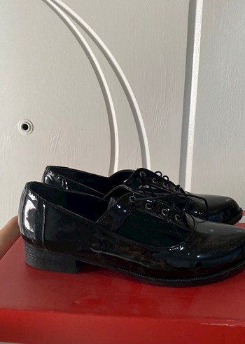39 Beden siyah Renk Siyah Rugan Stiletto Bağcıklı Kadın Klasik Ayakkabı