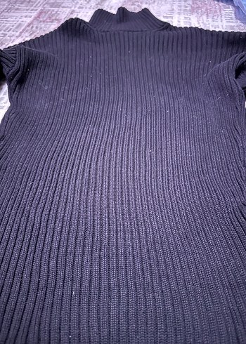 Siyah Triko Boğazlı Kadın Kazak - Görsel 2