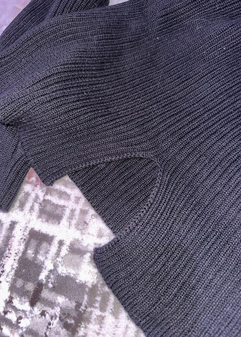 Siyah Triko Boğazlı Kadın Kazak - Görsel 3