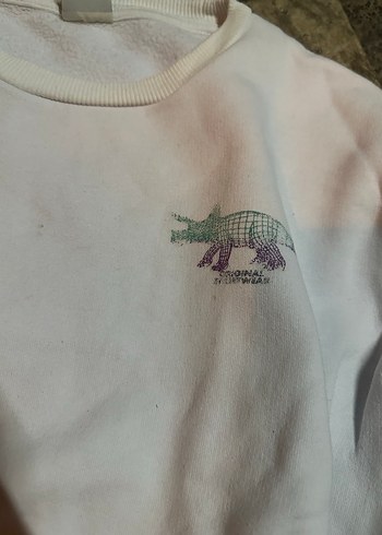 Beyaz Uzun Kollu çocuk Sweatshirt - Görsel 2