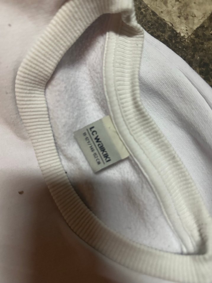 Beyaz Uzun Kollu çocuk Sweatshirt - Görsel 5