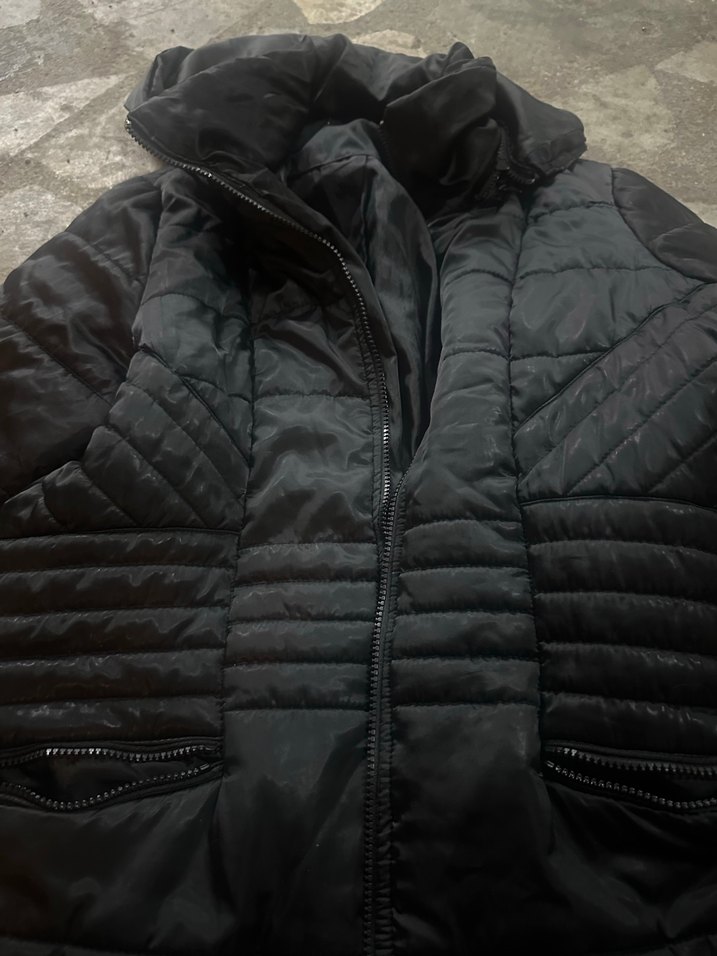 Siyah Kadın Midi Kışlık Mont - Görsel 2