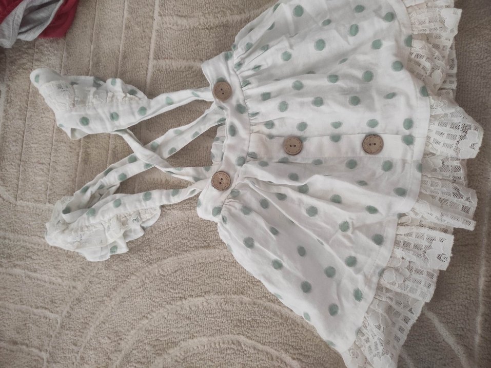 Beyaz ve Gri Desenli Bebek Slingi 9-12 Ay - Görsel 2