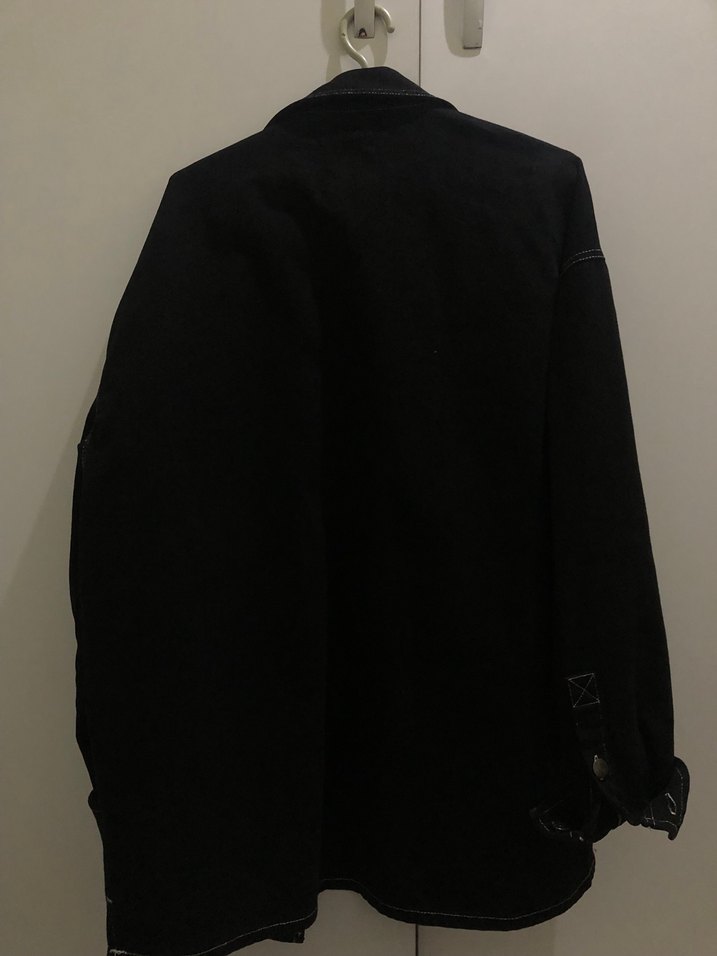 Siyah Düğmeli Denim Ceket - Görsel 3