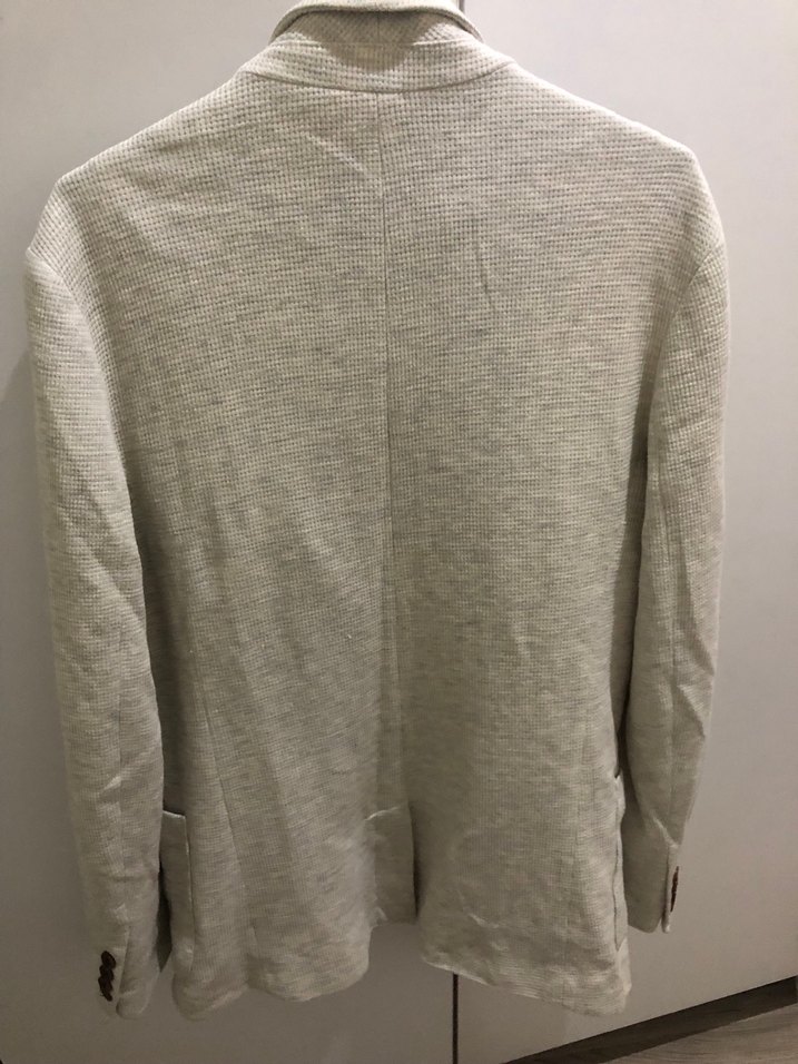 Açık Gri Erkek Koton Blazer Ceket - Görsel 3