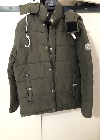 Düğmeli Jack&Jones Erkek Haki Street Wear Mont