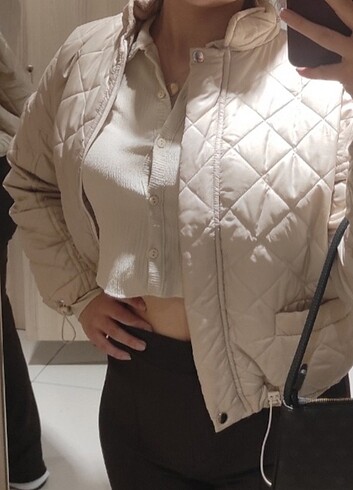 s Beden Taş oversize kapitone mont