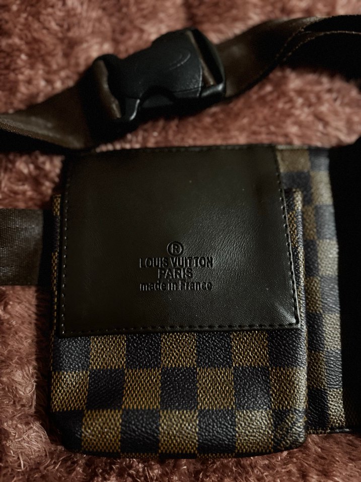 Kahverengi Kareli Bel Çantası - Görsel 2