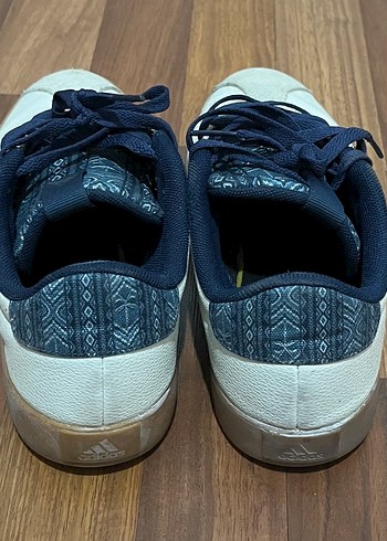 Beyaz Mavi Bağcıklı Kadın Spor Ayakkabı - Görsel 2