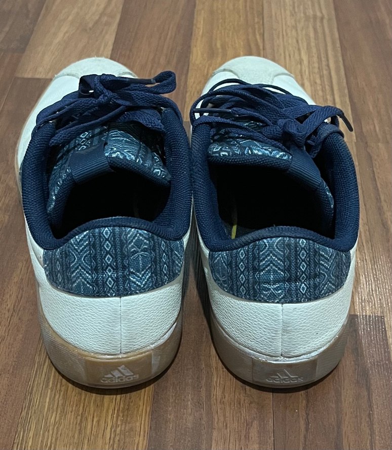 Beyaz Mavi Bağcıklı Kadın Spor Ayakkabı - Görsel 2