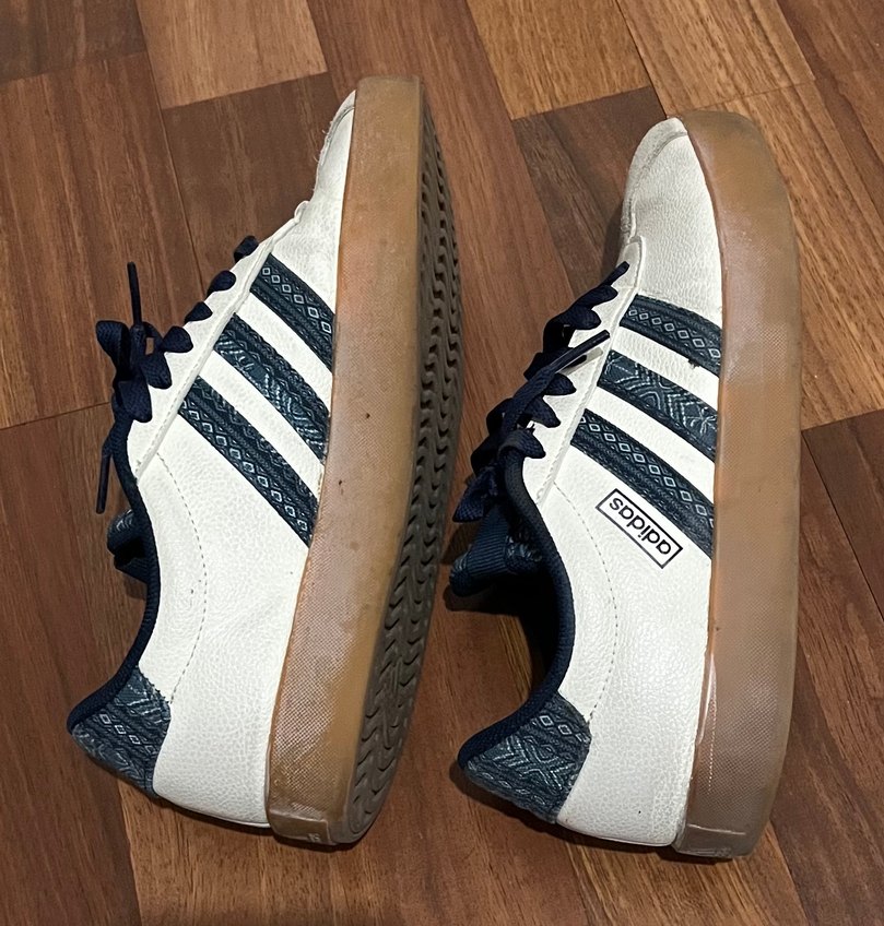 Beyaz Mavi Bağcıklı Kadın Spor Ayakkabı - Görsel 4