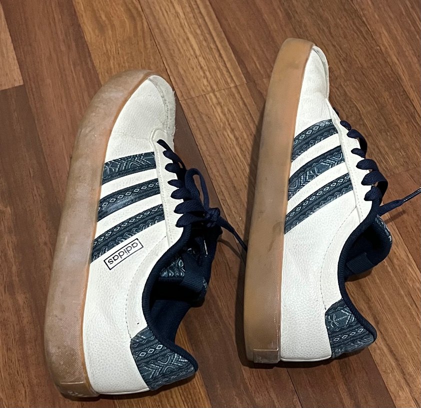 Beyaz Mavi Bağcıklı Kadın Spor Ayakkabı - Görsel 5