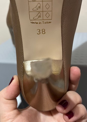 Vigotti Bej Deri Stiletto Kadın Ayakkabı - Görsel 3