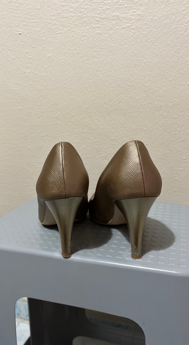 Vigotti Bej Deri Stiletto Kadın Ayakkabı - Görsel 2