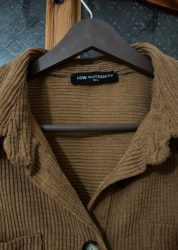 Düğmeli Kahverengi Bol Kesim Kadın Gömlek - Görsel 2