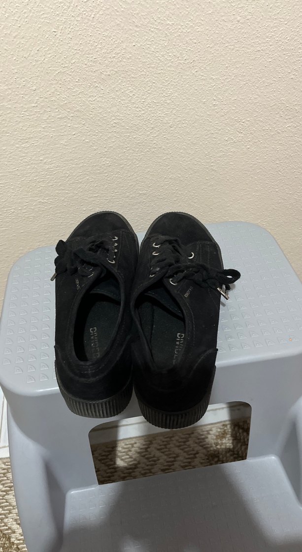 Siyah Platform Topuklu Kadın Spor Ayakkabı - Görsel 2