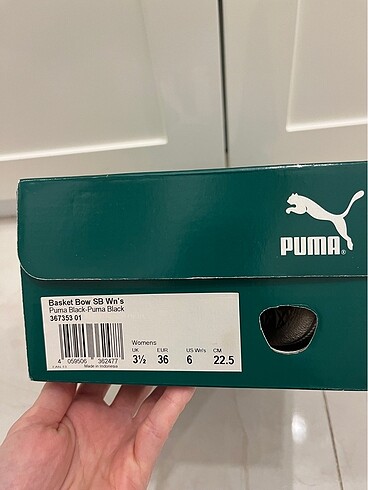 36 Beden siyah Renk Puma ayakkabı