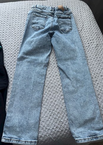 9 Yaş Beden gri Renk Gri Midi Boy Normal Kesim Kot Pantolon
