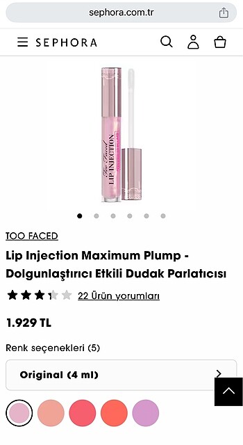 Beden Too faced dolgunlaştırıcı gloss