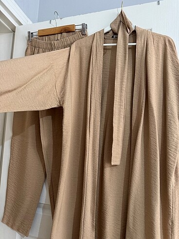 38 Beden camel Renk Tesettür ikili takım