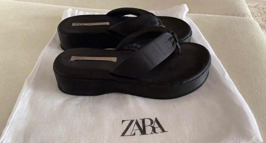 Zara Zara siyah saten terlik