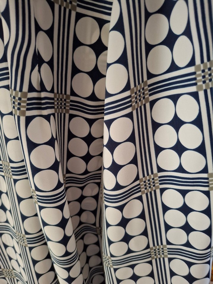 lacivert Puantiyeli Uzun Kollu Kadın Gömlek - Görsel 5