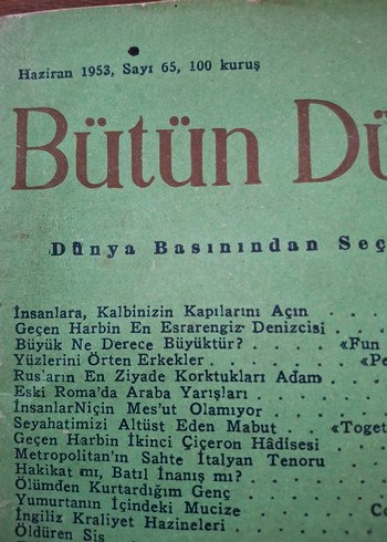 Bütün Dünya Dergisi - 1953, Sayı 65