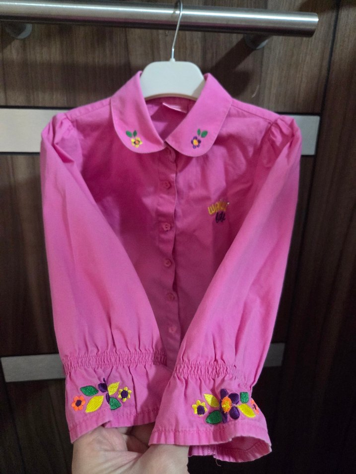 Uzun Kollu Kız Gömleği - Görsel 3