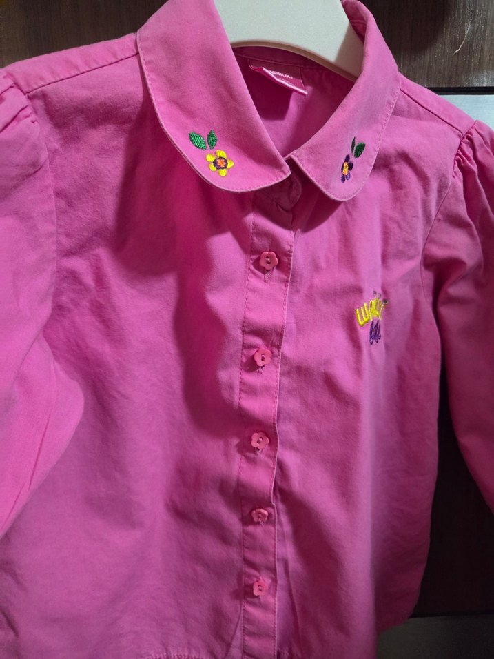 Uzun Kollu Kız Gömleği - Görsel 5