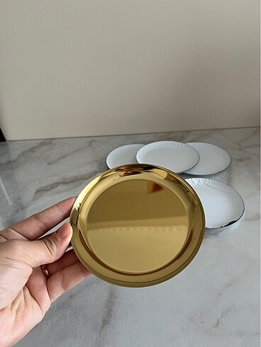 3 lü gold metal büyük çerezlik