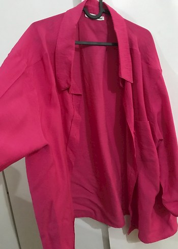 Pembe Salaş Drape Detaylı Gömlek