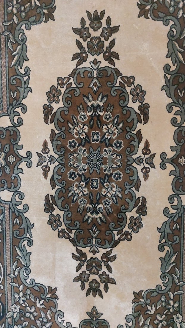 Koyu Kahverengi Desenli Geleneksel Duvar Halısı - Görsel 4