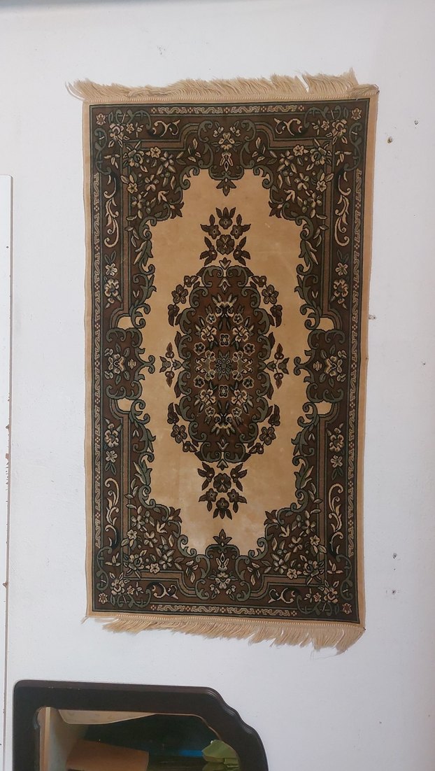 Koyu Kahverengi Desenli Geleneksel Duvar Halısı - Görsel 2