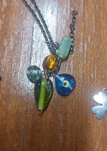 Bohem Çok Renkli Boncuklu Çocuk Takı Seti 6 Adet KOLYE ucu - Görsel 5