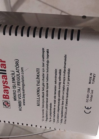 Baysallar Kombi Voltaj Regülatörü Beyaz - Görsel 3