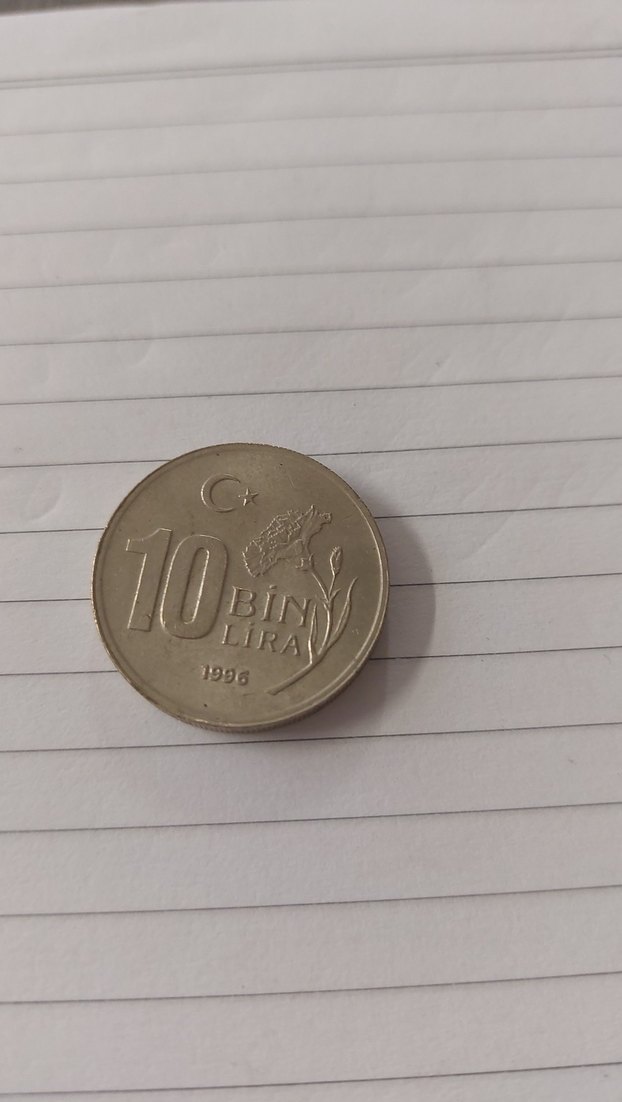 1996 10 Bin Lira Metal Hatıra Parası - Görsel 4