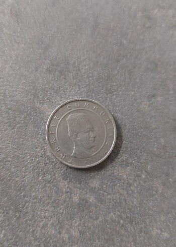 Gri 100 Bin Lira Madeni Para Rozeti - Görsel 2