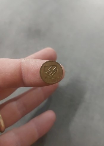 Bej Vintage Erkek Rozeti JETONU Yazılı - Görsel 4