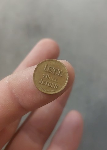 Bej Vintage Erkek Rozeti JETONU Yazılı - Görsel 5