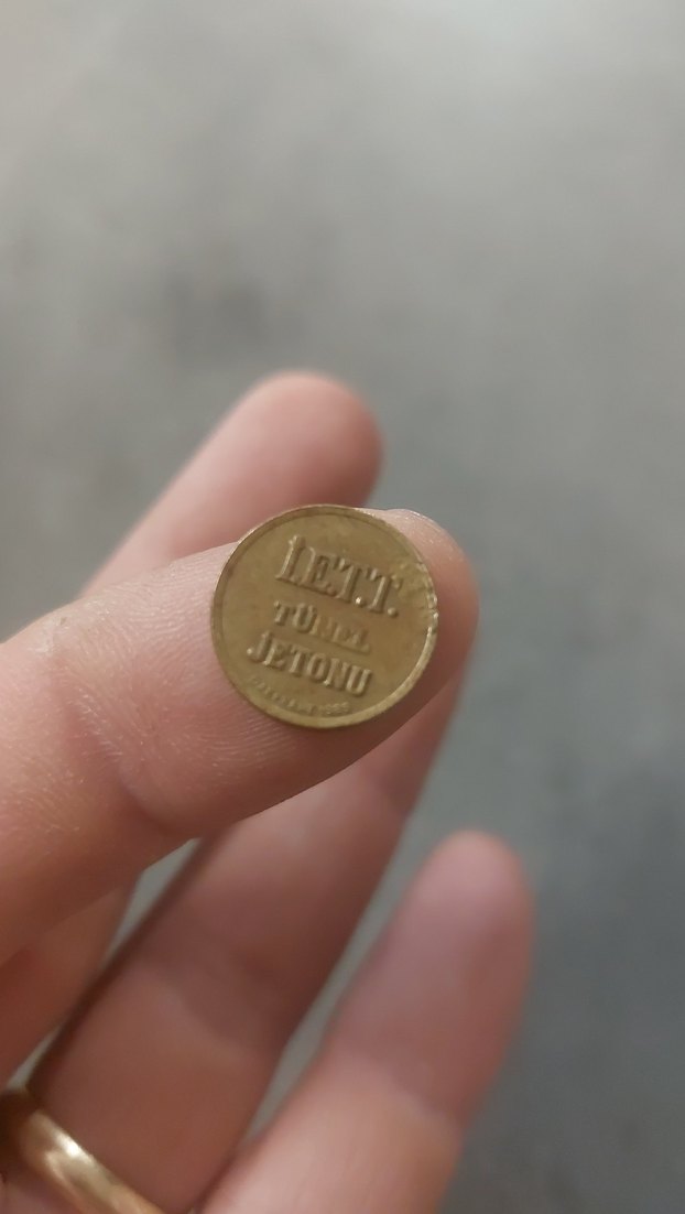 Bej Vintage Erkek Rozeti JETONU Yazılı - Görsel 5