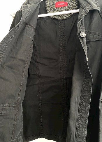 46 Beden Düğmeli Siyah Denim Kadın Ceket