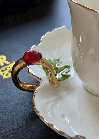 Beden beyaz Renk schafer fine bone vintage Kahve Fincanı Seti