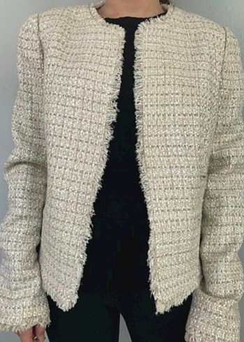 Tüvit Dokulu Kadın Blazer Ceket - Görsel 4