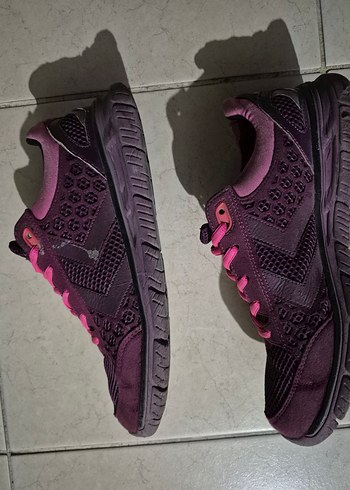 Mor Elastik Bağcıklı Hummel Kadın Spor Ayakkabı - Görsel 2