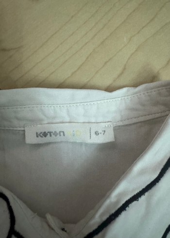 Koton Düğmeli Beyaz Pamuklu Gömlek