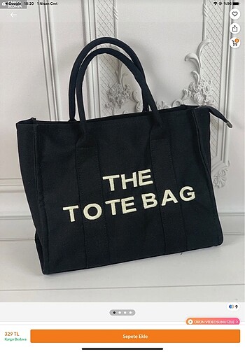 The tote bag kanvans çanta